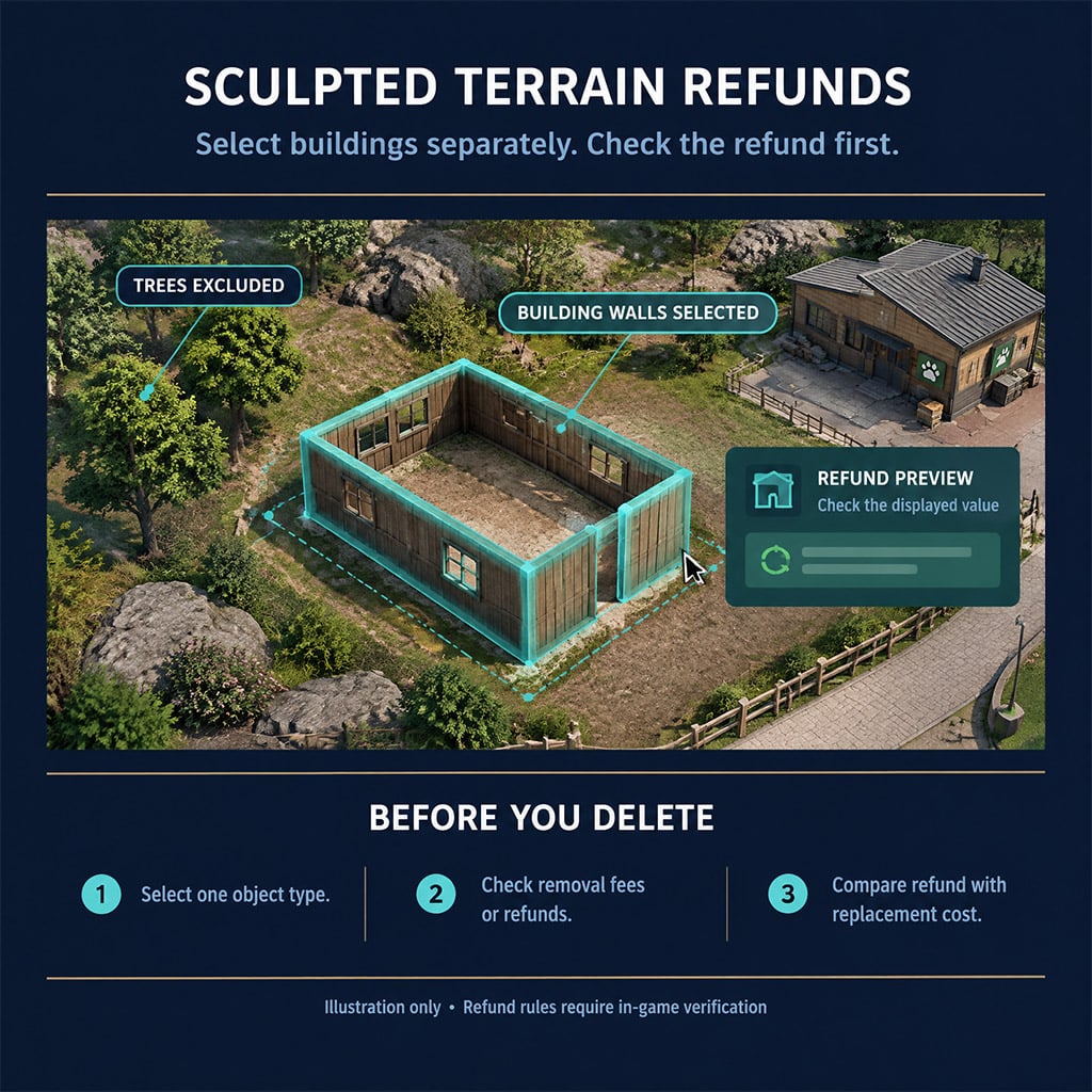 Multi-select tool highlighting only building walls while avoiding trees for maximum refund Multi-select tool highlighting only building walls while avoiding trees for maximum refund