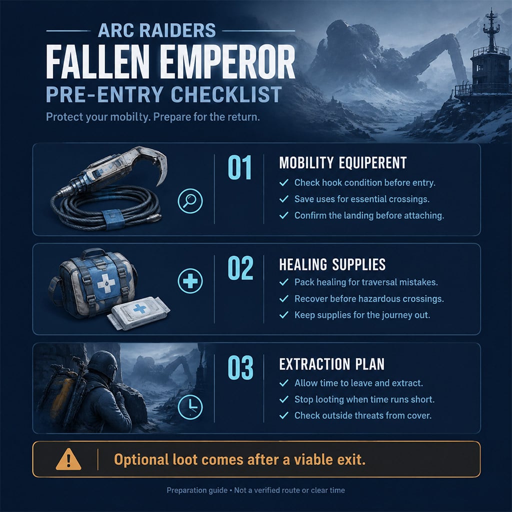 ARC Raiders Fallen Emperor preparation