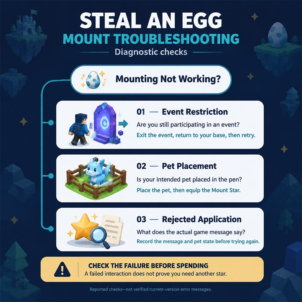 Troubleshooting branches for event restrictions, placement, and rejected use