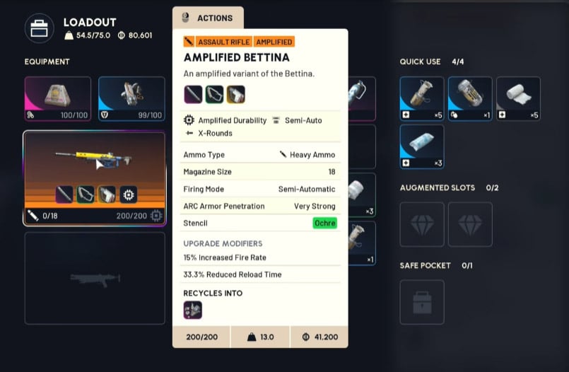 ARC Raiders Amplified Bettina Loadout
