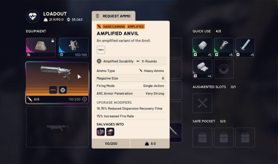 Amplified Anvil Loadout