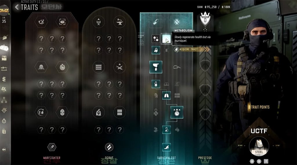 MW4 DMZ Traits