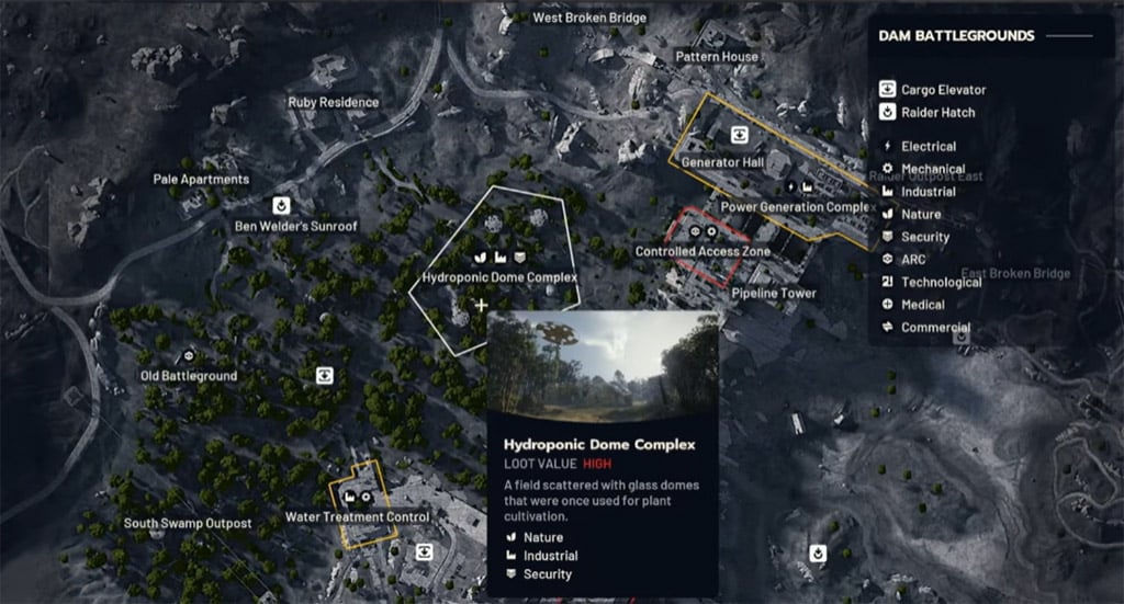 Arc Raiders Hydroponic Dome Complex