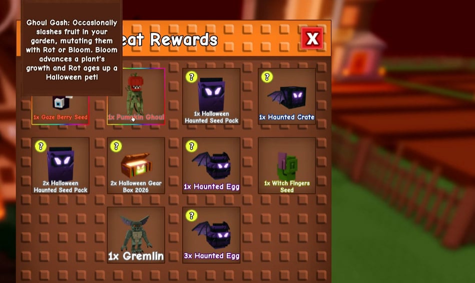 Grow a Garden Pets Everchanted Pumpkin Ghoul Rewards
