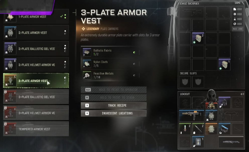 MW4 DMZ 3 Plate Armor Vest
