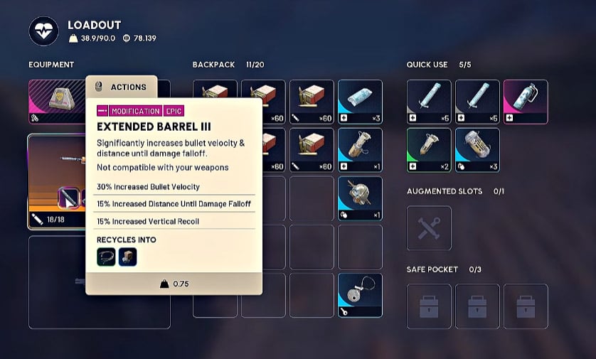ARC Raiders Amplified Bettina Loadout Extended Barrel 3