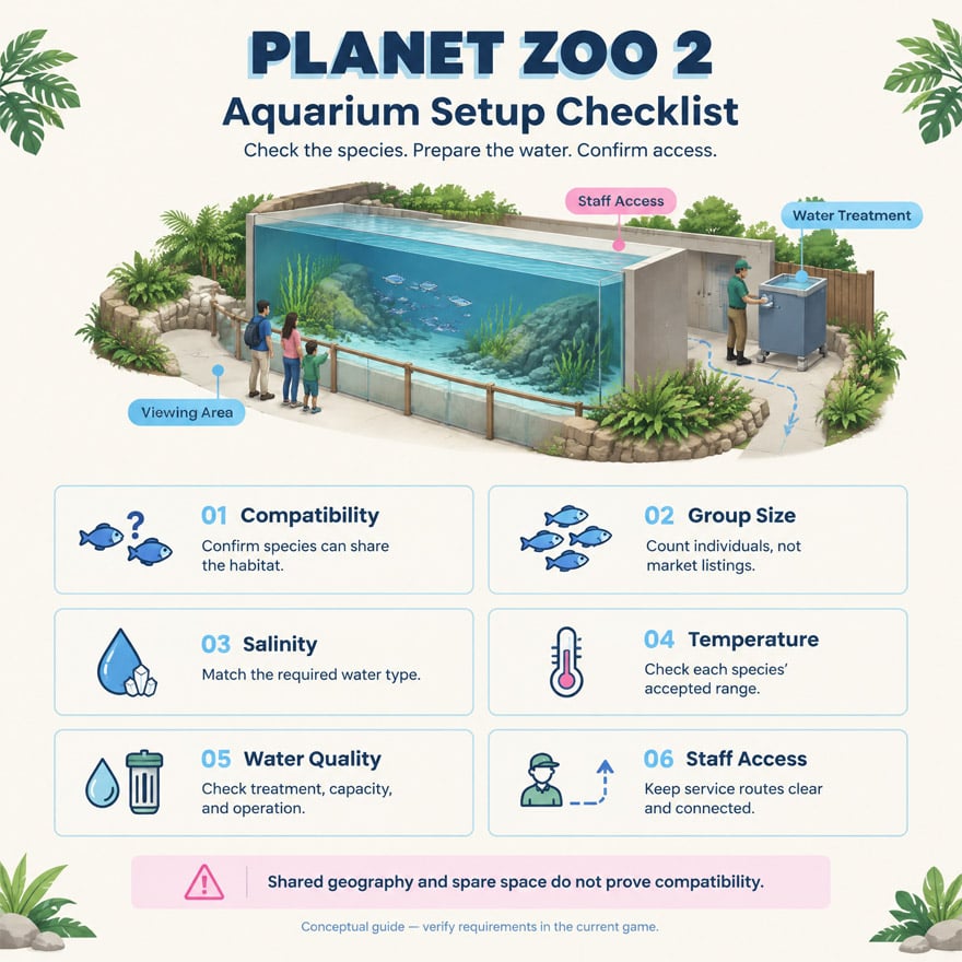quarium setup requirements checklist