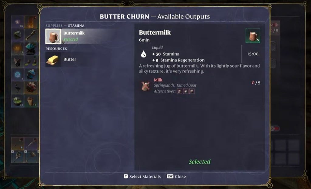 Enshrouded Buttermilk