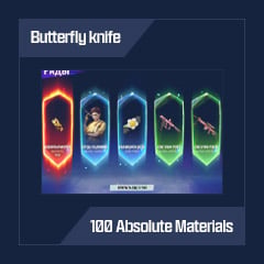 Butterfly knife + 100 Absolute Materials