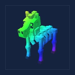 Rainbow Skeleton Horse