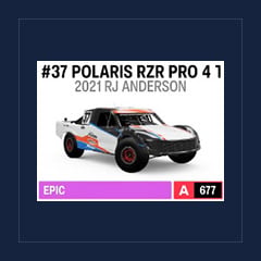2021 RJ Anderson #37 Polaris RZR Pro 4 Truck