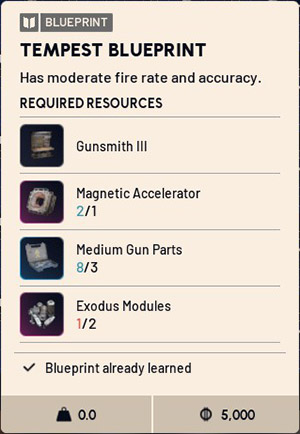 Buy ARC Raiders Tempest BluePrints