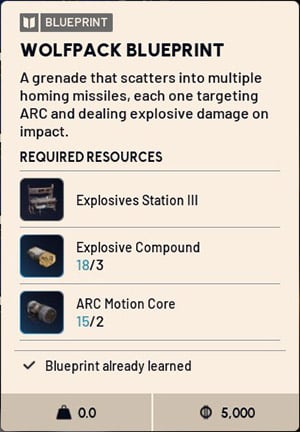 Arc Raiders Wolfpack Blueprints - Buy & Farming Guide | GGWTB