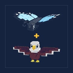 Butterfly + Bald Eagle
