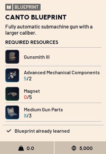 ARC Raiders Items Shop: Buy Cheap Canto Blueprints