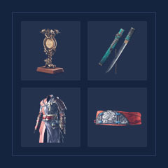 Spirit Guardian Statue + Oath Tanto + Spirit Kosode + Spirit Headband