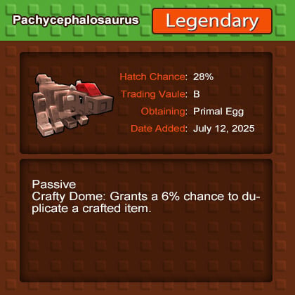 Buy GaG Pachycephalosaurus, Duplicate crafted Items
