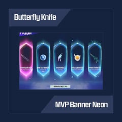 Butterfly Knife | MVP Banner Neon
