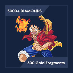 5000+ Diamonds + Great Pirate Gol D. Roger (1/60) | 500 Gold Fragments | Characters 4 Stars