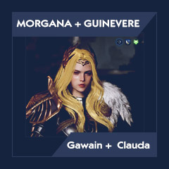 [1 LVL] Morgana + Guinevere + Gawain + Clauda + 7 Rare