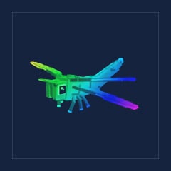 Rainbow Golden Dragonfly