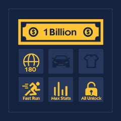 Fast Run + Max Stats, 1 Billion Money total (200m+400m Casino+400 Deluxo), RP Level 180, Full Access