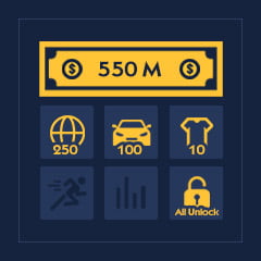 550M(200m cash+350m Casino), 250RP, 10x Modded Outfits, 100x Modded Cars, All Weapons Unlocked, Full Access