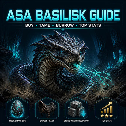ARK Survival Ascended Top Stats Basilisk - Buy & Tame Guide | GGWTB