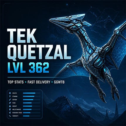 Buy ARK Survival Ascended Tek Quetzal | Top Stats | Lvl 362 | GGWTB