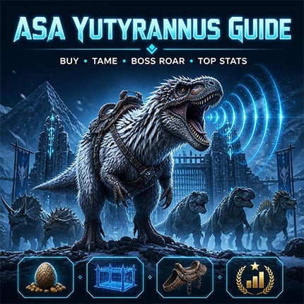 ARK Survival Ascended Top Stats Yutyrannus - Buy & Tame Guide | GGWTB