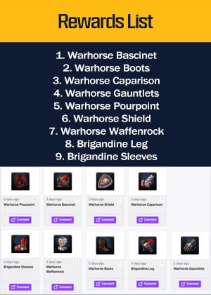KCD2 Warhorse Armor Set: 9 Twitch Drops Items 