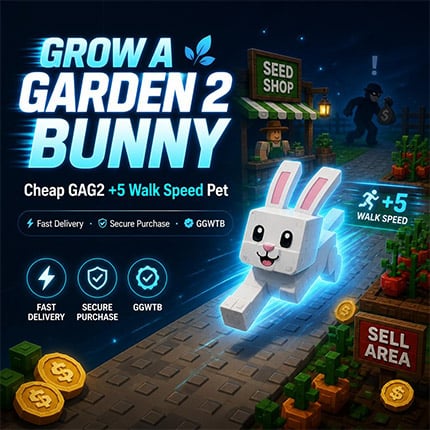 Buy Grow a Garden 2 Bunny – Cheap GAG2 +5 Walk Speed Pet