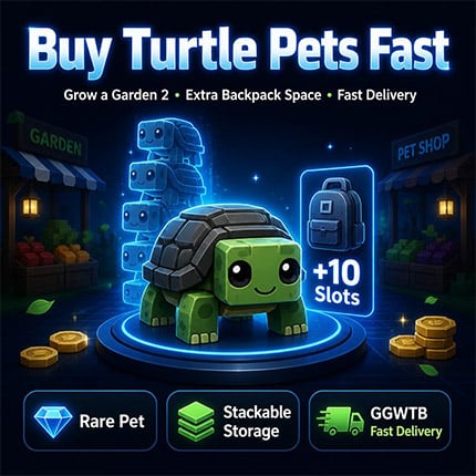 Buy Grow a Garden 2 Turtle Pets - Stack Backpack Space